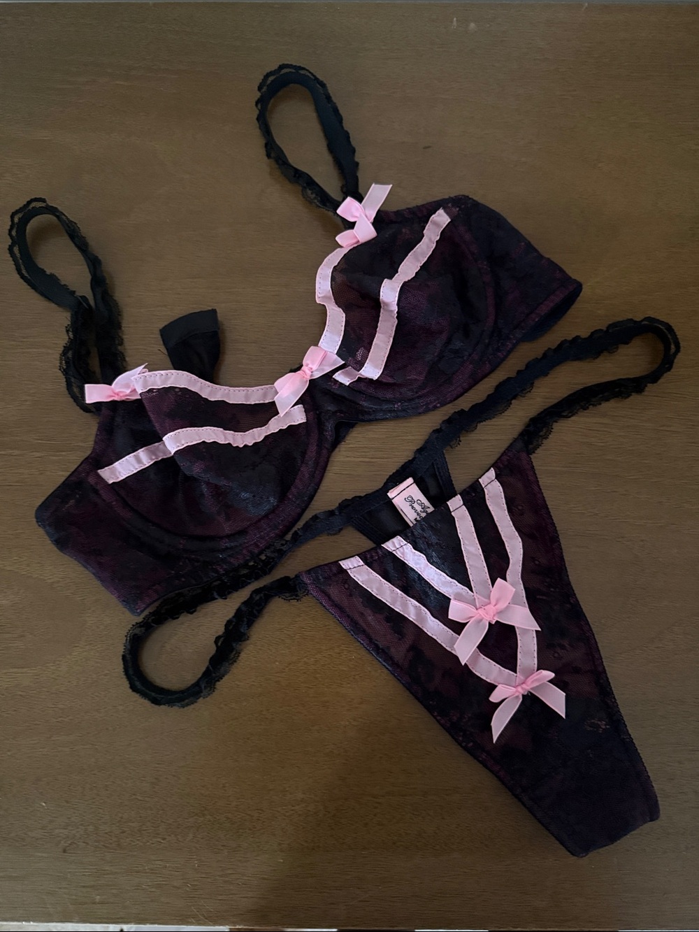 Vintage Agent Provocateur Black Lace Set